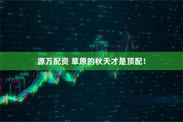 源万配资 草原的秋天才是顶配！