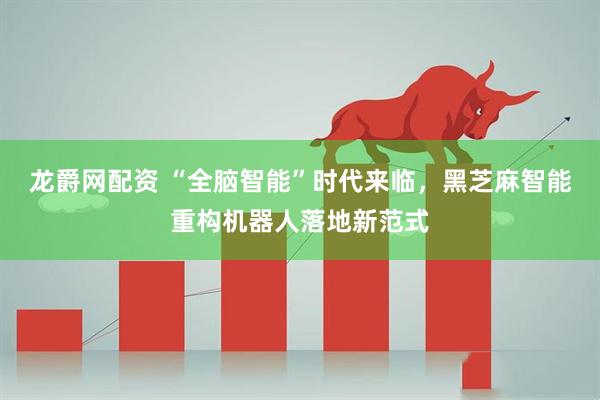 龙爵网配资 “全脑智能”时代来临，黑芝麻智能重构机器人落地新范式